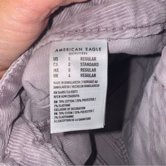 American Eagle Outfitters Purple corduroy A-line Mini Skirt! size 0! Like new! - Picture 7 of 8
